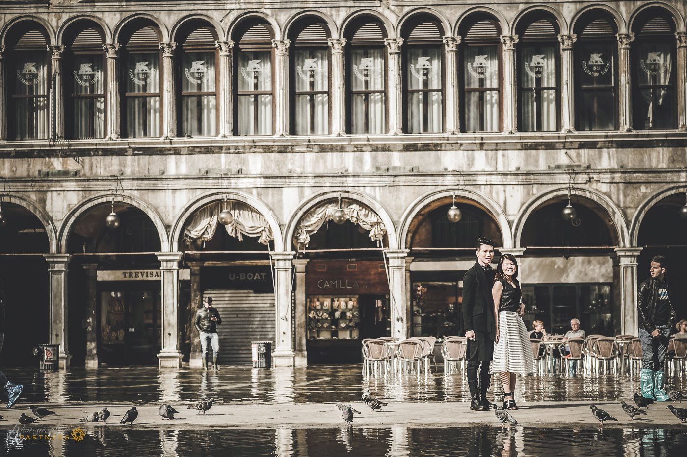 A photo in Piazza San Marco after the water overflow.