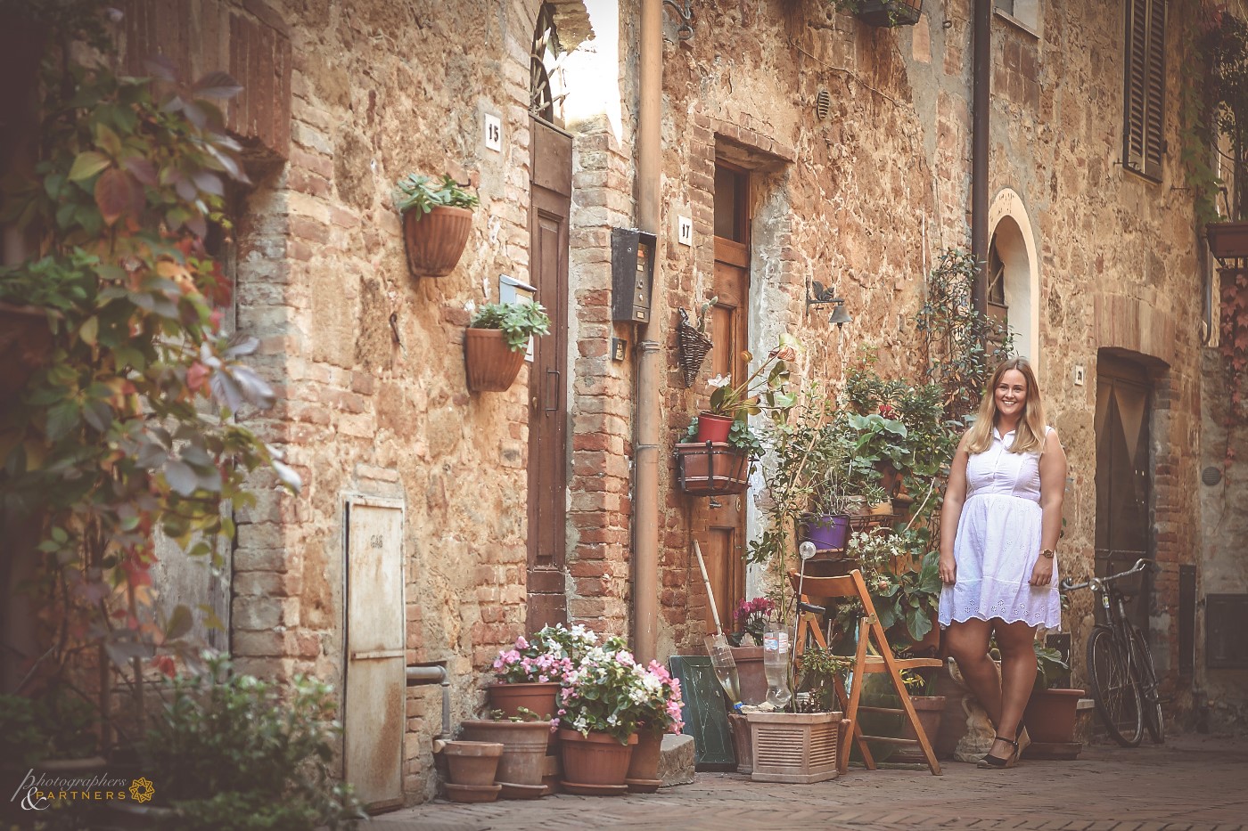 A spot view of the characteristic ancient village of Pienza