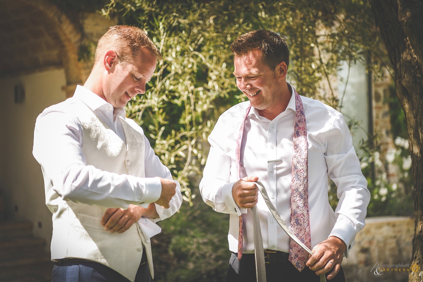 Groom and groomsmen preparations.