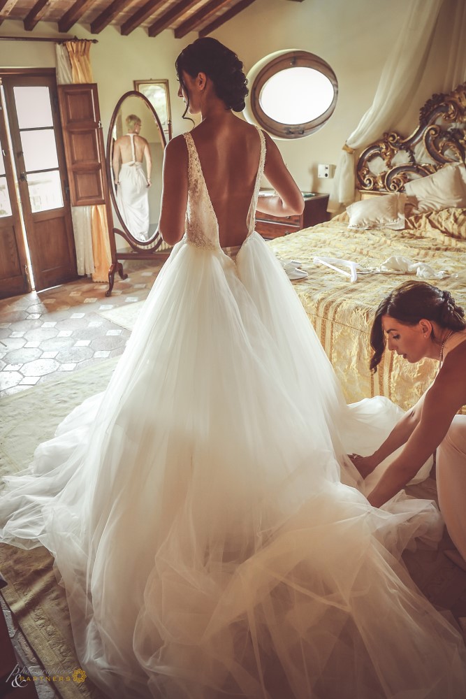 Bride's preparations.