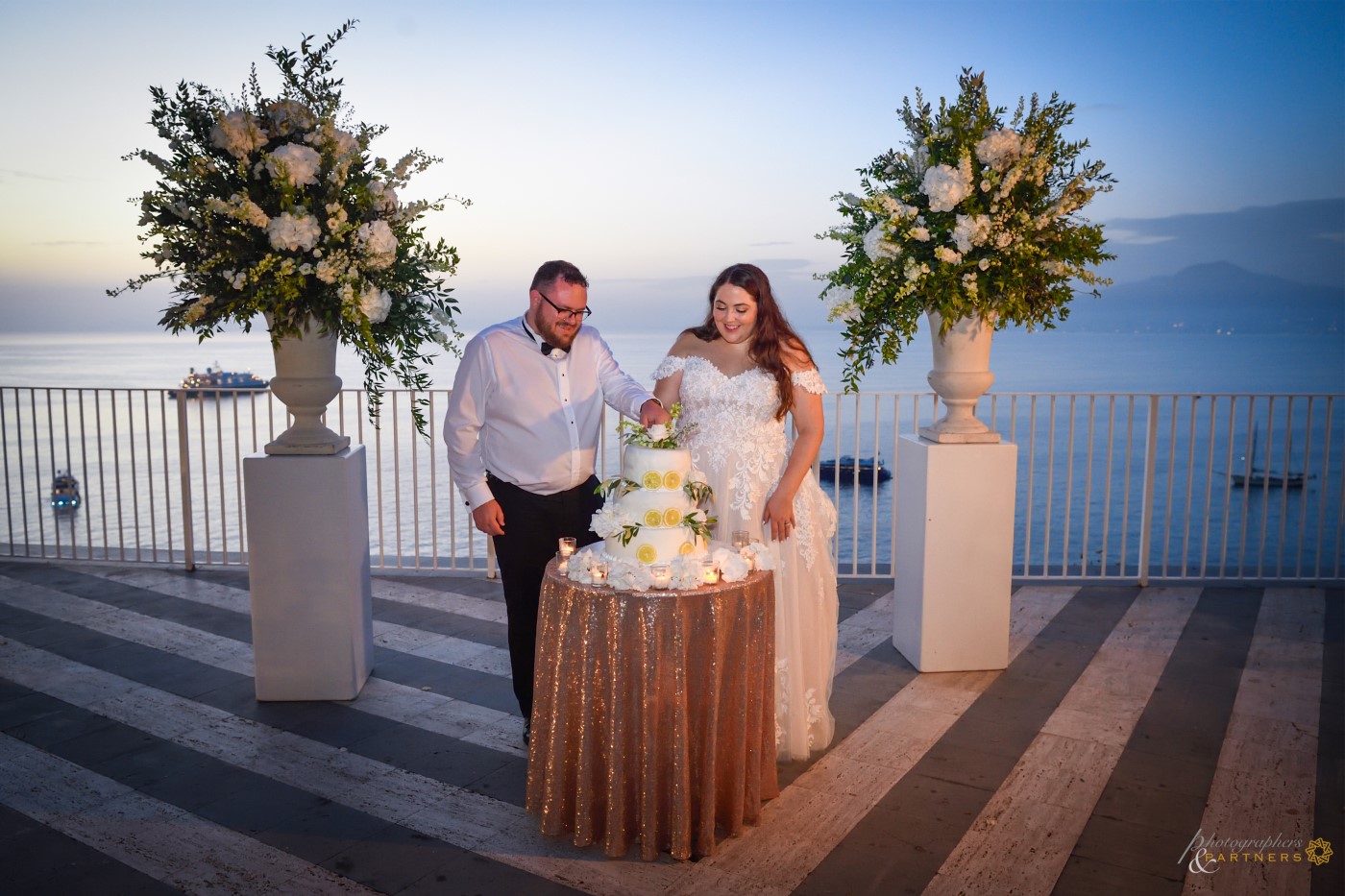 The cake perfectly matched Sorrento’s vibes.