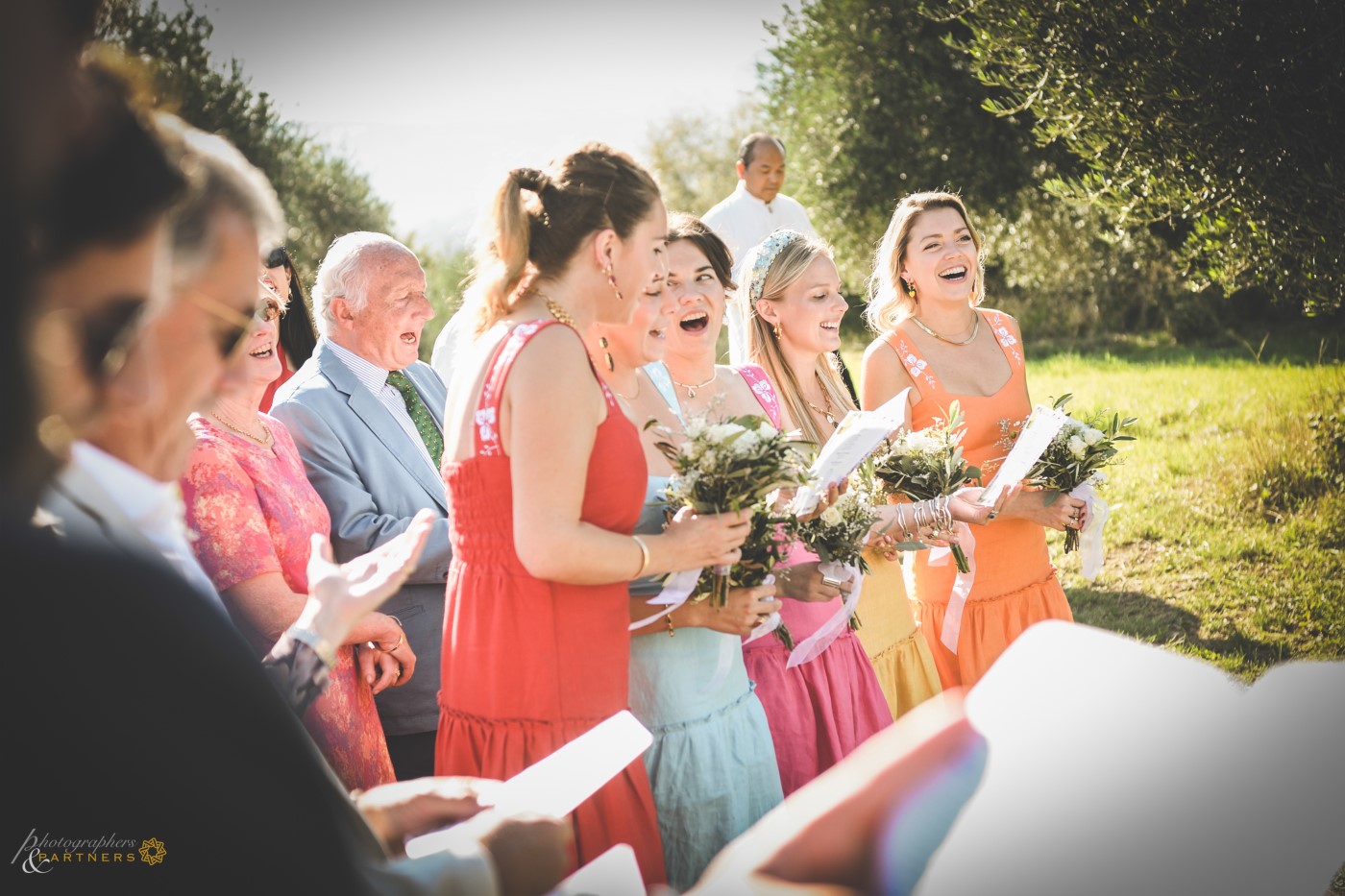 Singing bridesmaids