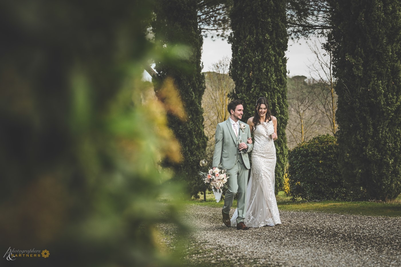 A walk in the avenue of cypresses