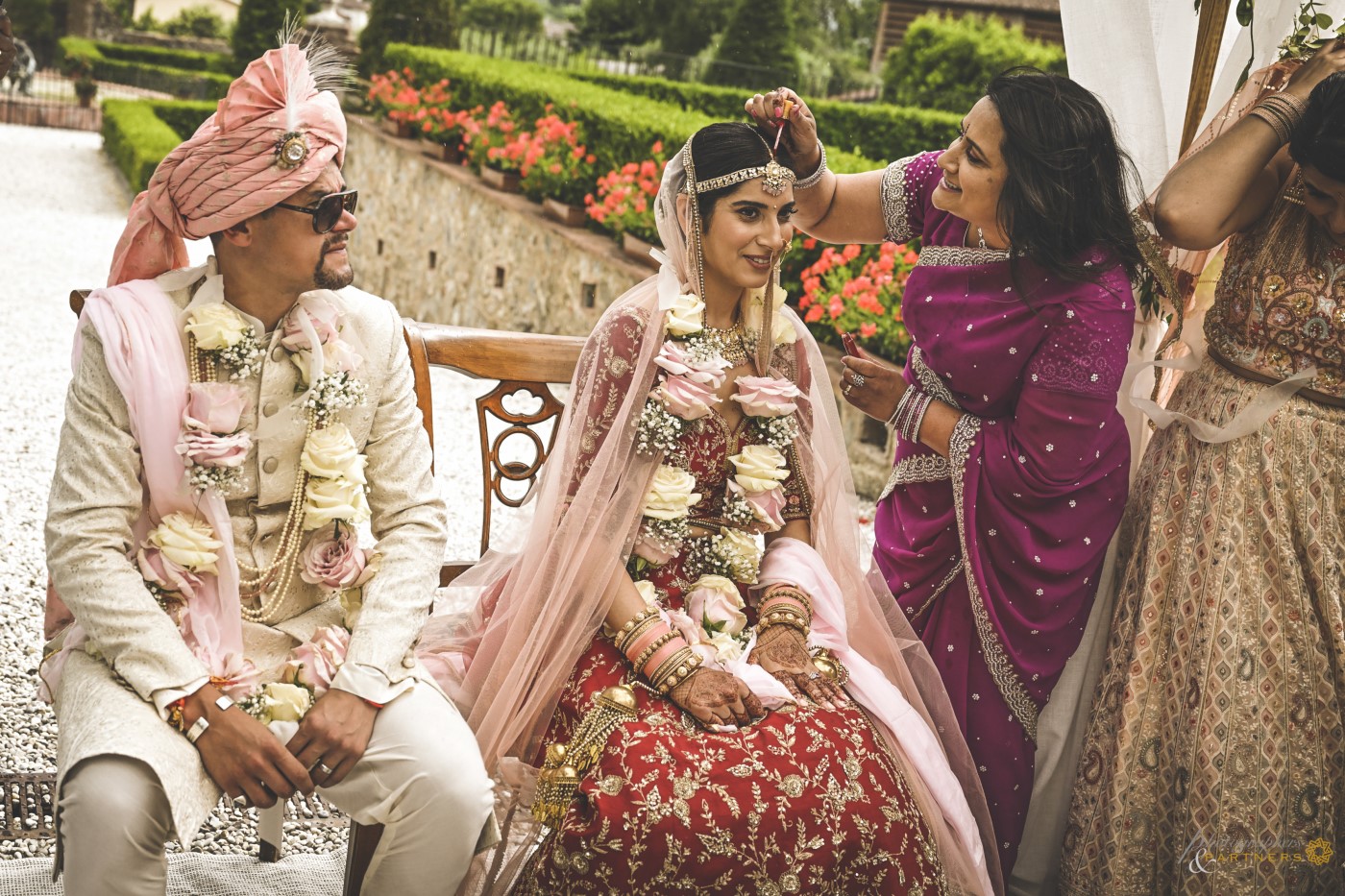 A detail of the Indian ritual during the ceremony