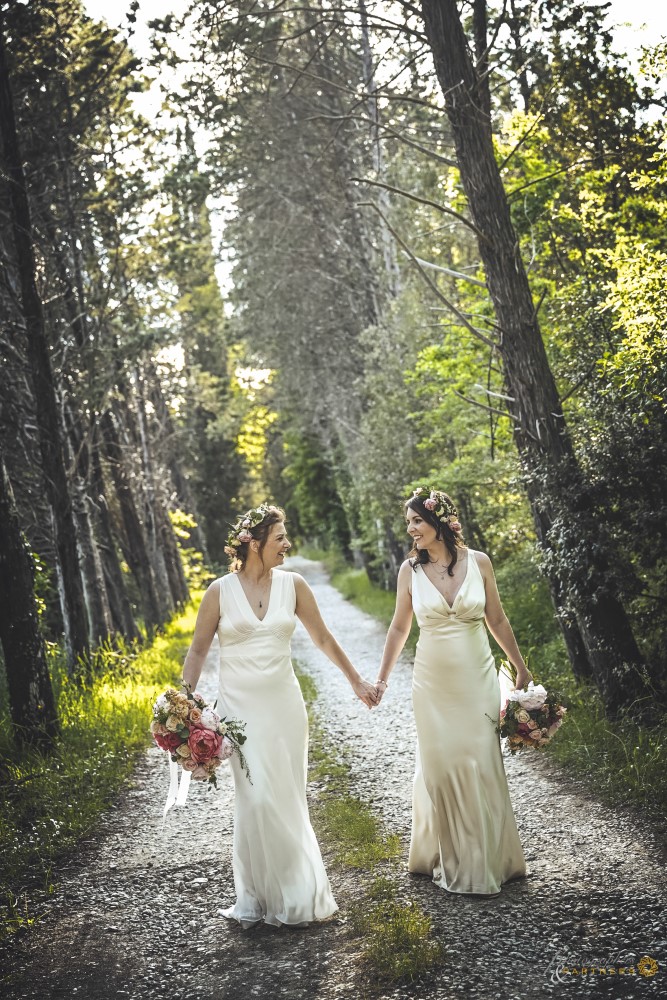 A walk in the avenue of cypresses