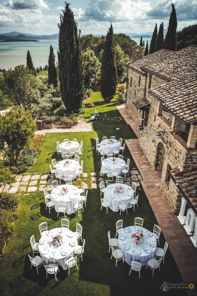 Table decorations for the wedding dinner