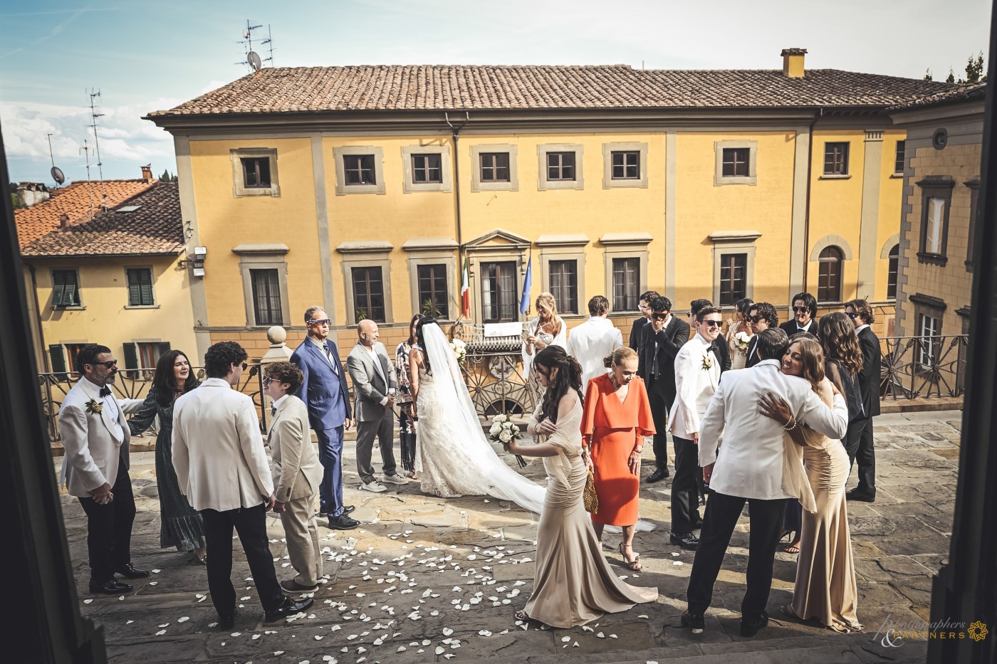 Outside the church in San Miniato