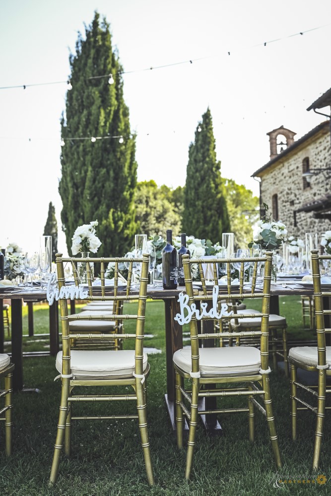 Table decorations for the wedding dinner