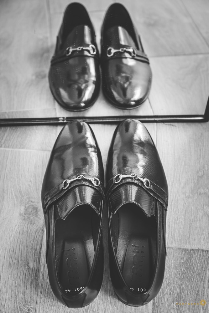 The groom's shoes