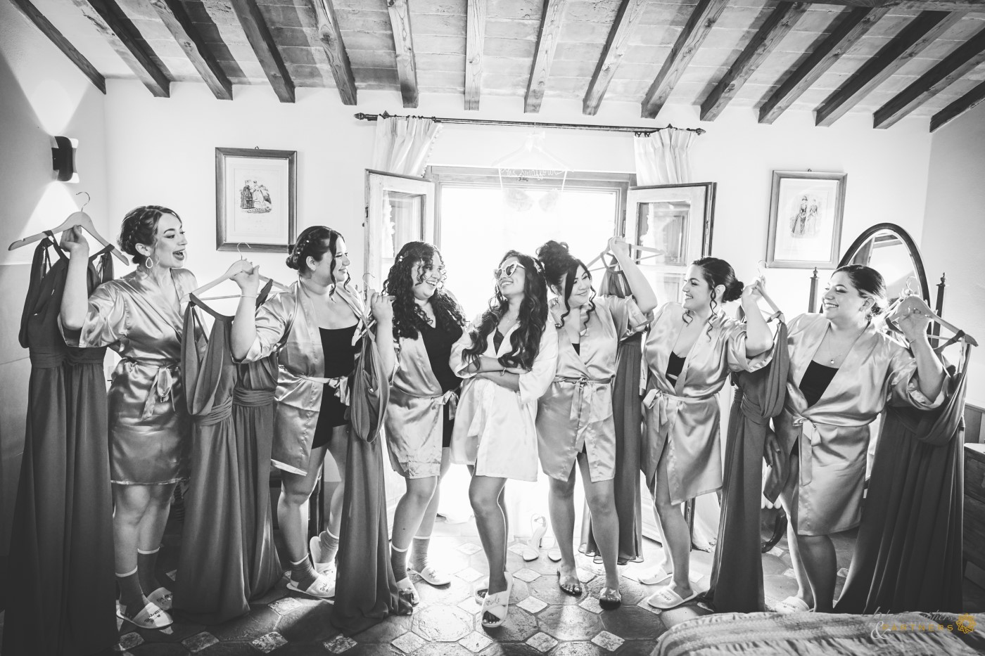 Bridesmaids parade