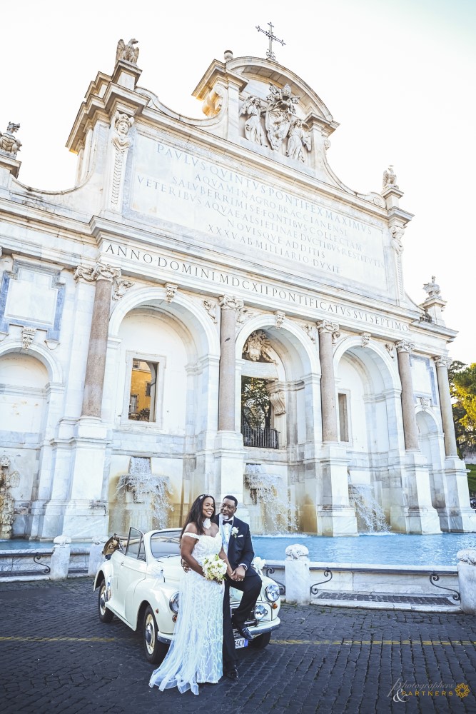 Photo at the Big Fountain “Acqua Paola” on the Janiculum hill